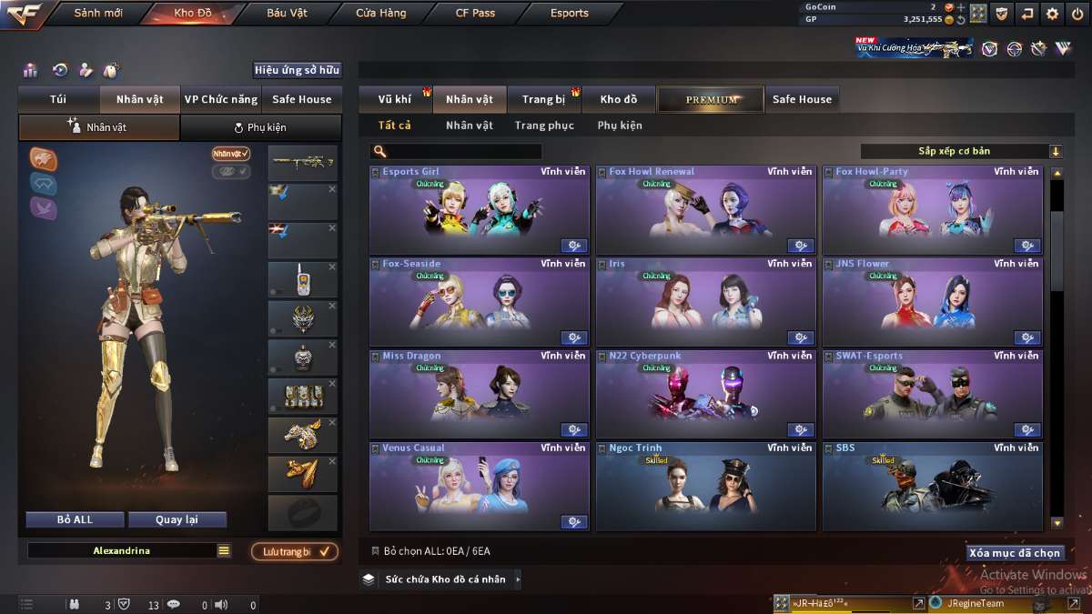 shop acc cf uy tin gia re